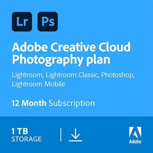 Adobe Creative Cloud 2023 - Photography Plan 1TB 1 Year Subscription