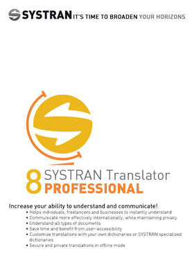 
    SYSTRAN 8 Translator Professional - English <> German
